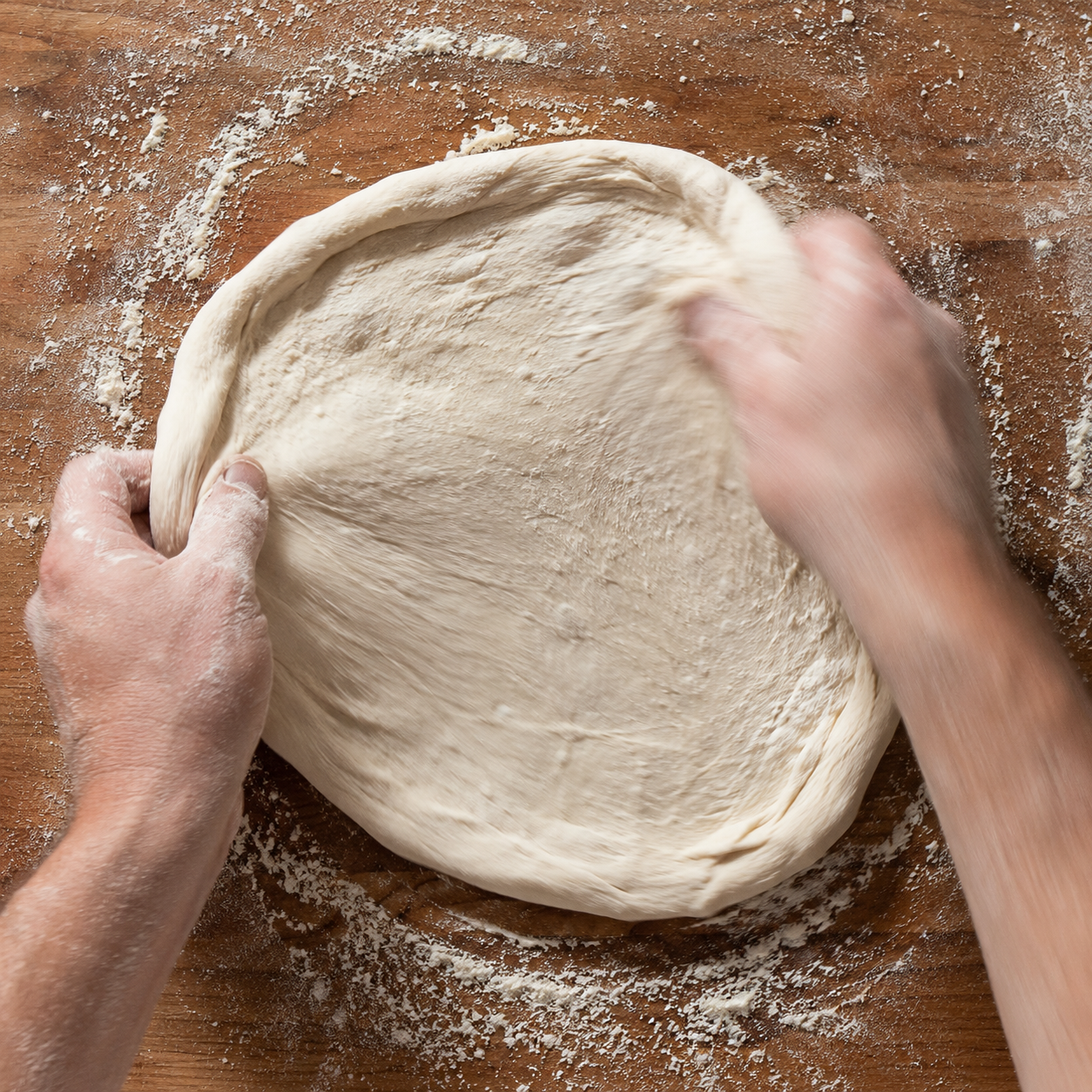 Gluten window from this poolish — translucent. Made this with my zia in Napoli last week.
